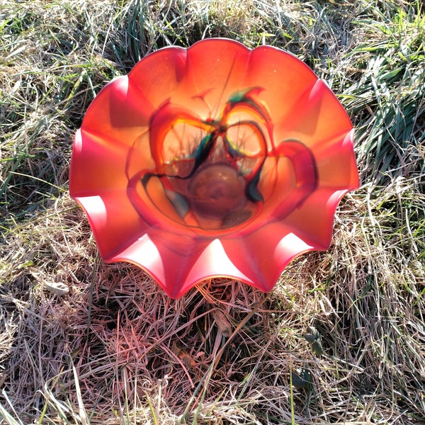 Azerbaijan Orange glass bowl