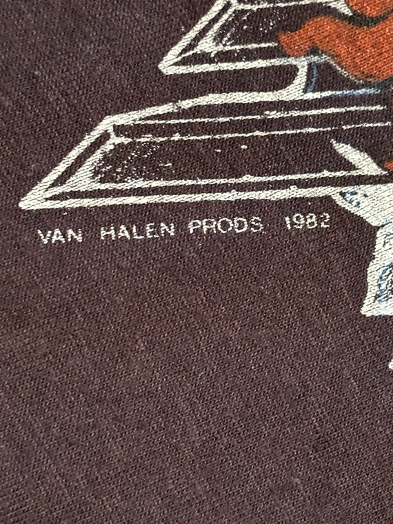 Van Halen vintage 1982 concert/tour shirt - Diver… - image 3