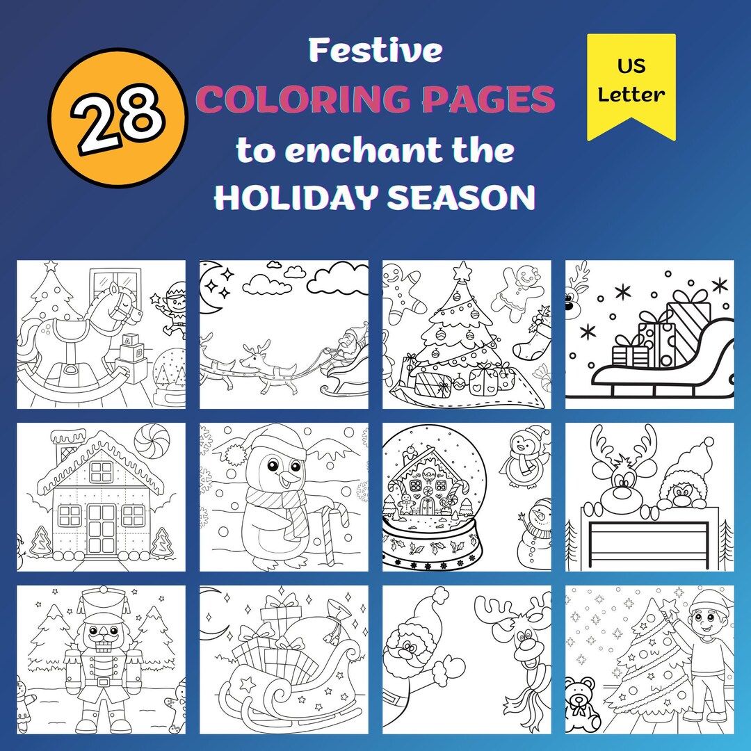 Christmas Coloring Pages for Kids. Coloring Christmas Motives. Kids