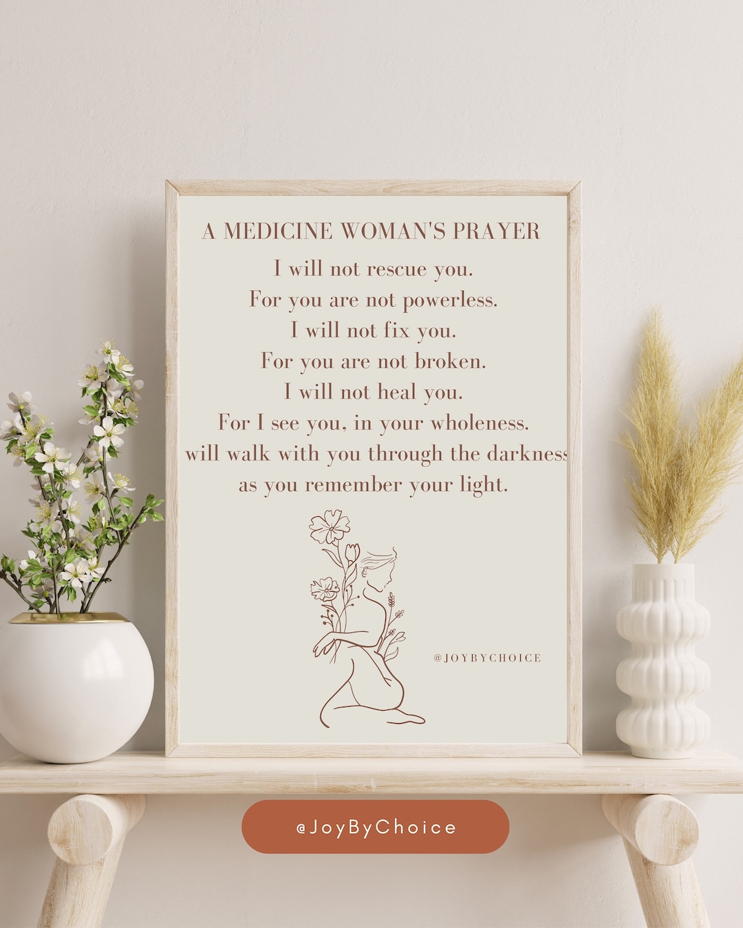 A Medicine Woman's Prayer, Wall Art, Printable, Picture, Digital Download, Instant Download