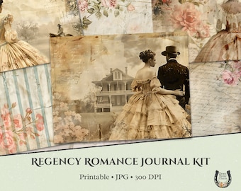 Kit diario Regency Romance: materiale effimero vittoriano stampabile (download digitale)