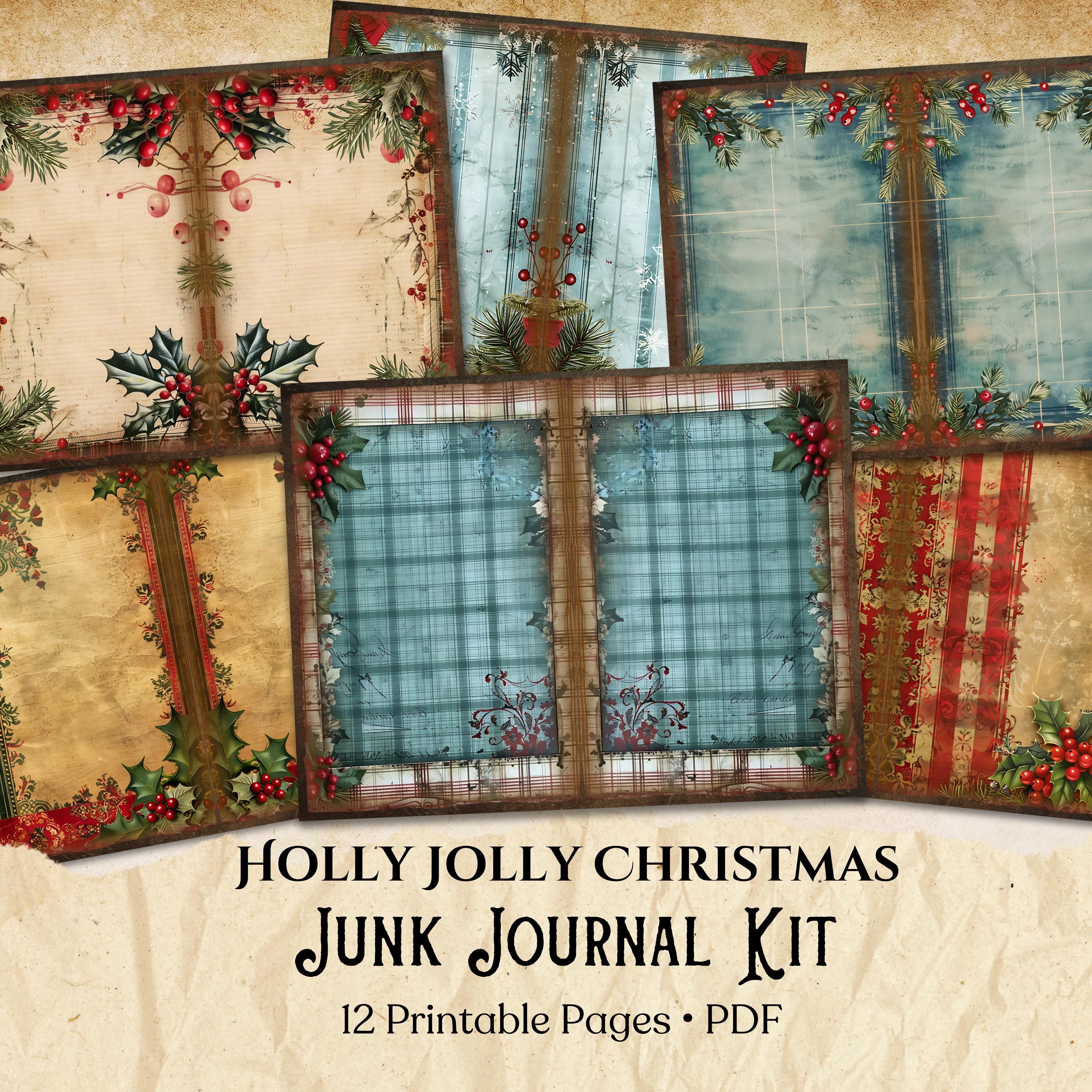 Buy Holly Christmas Junk Journal Kit: Vintage Style Printable
