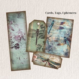 Dragonfly Junk Journal Kit: Shabby Chic Printable Folio (PDF) - Etsy