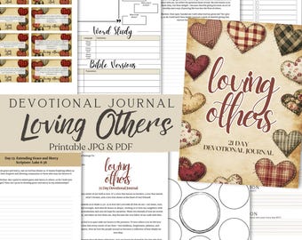 Faith Devotional Journal Kit, Bible Study, Prayer (Digital Download)