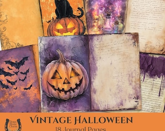 ヴィンテージハロウィンジャンクジャーナルキット：レトロな不気味な
