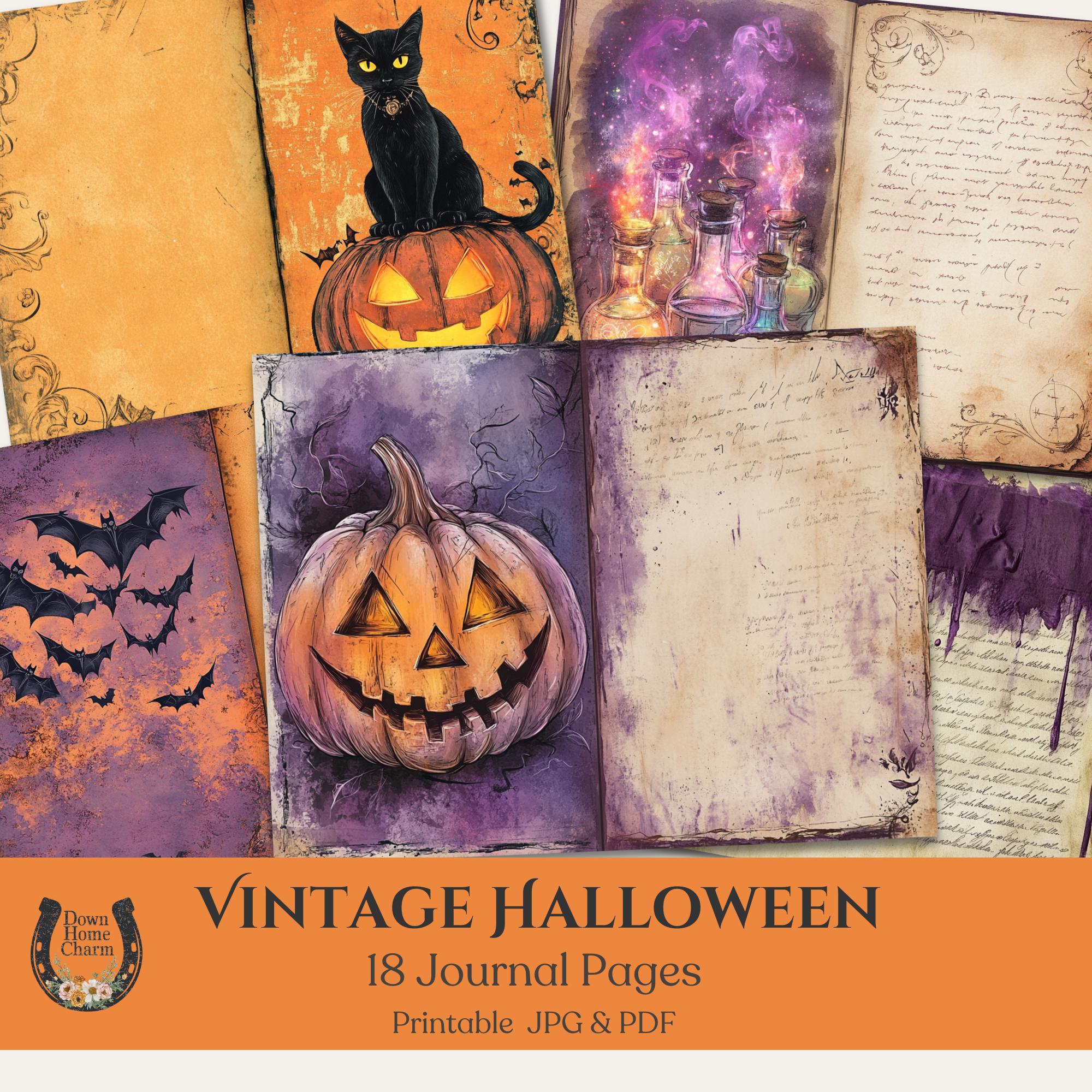 Vintage Halloween Junk Journal Kit: Retro Creepy Designs (PDF) - Etsy