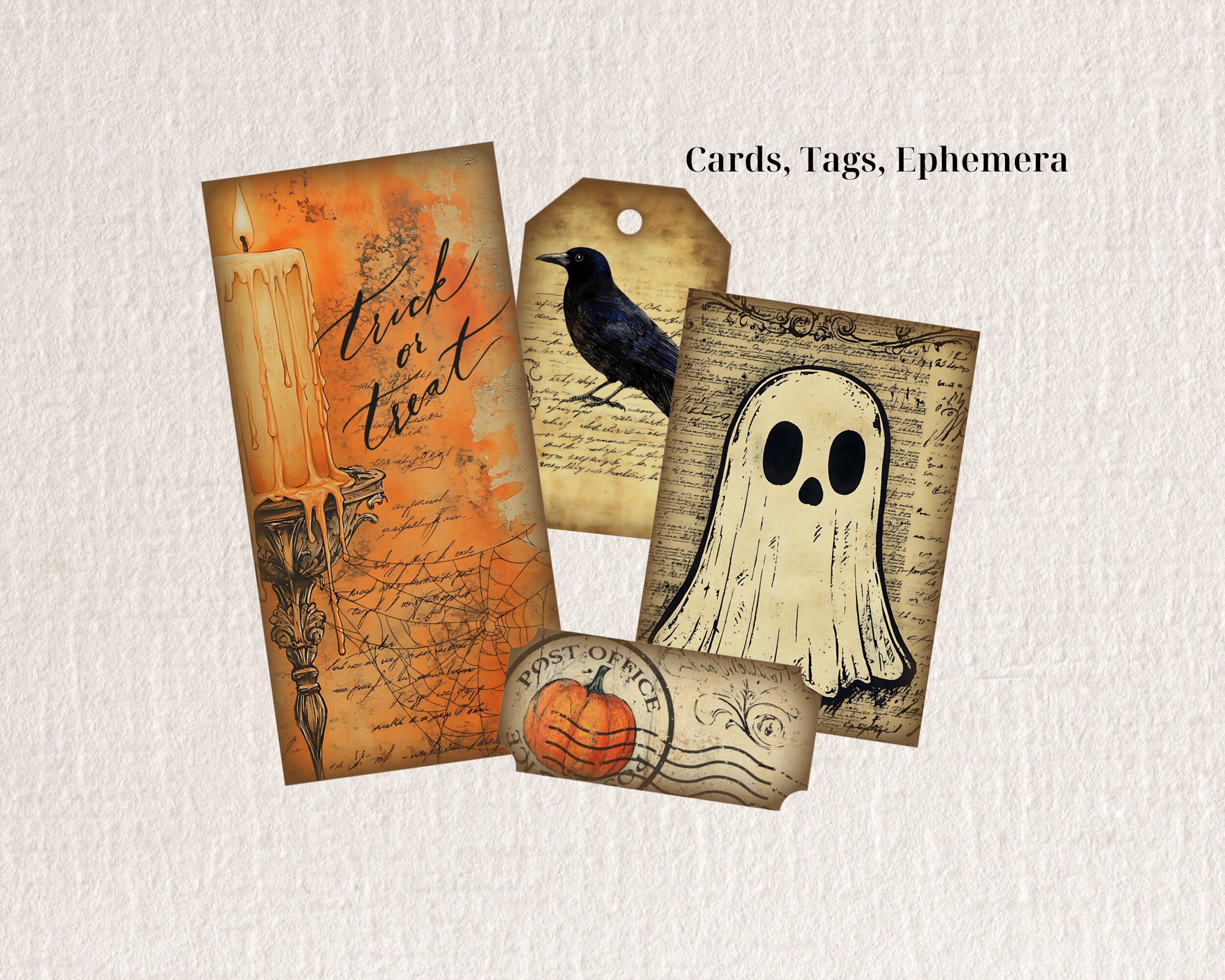 ヴィンテージハロウィンジャンクジャーナルキット：レトロな不気味な