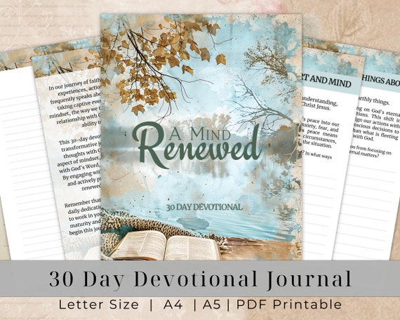 30-Day Devotional Journal: Mind Renewed, Faith Journal (PDF)