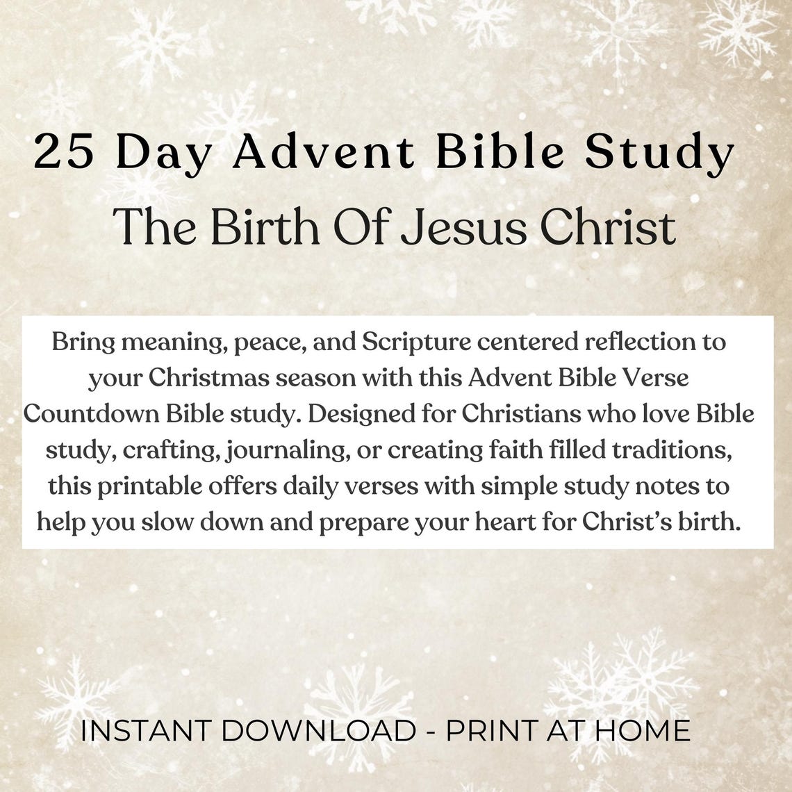 Advent Bible Study Verse Countdown: the Birth of Jesus Christ ...