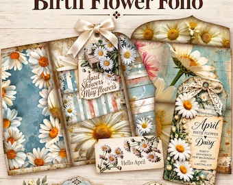 April Birth Month Folio: Vintage Printable Junk Journal