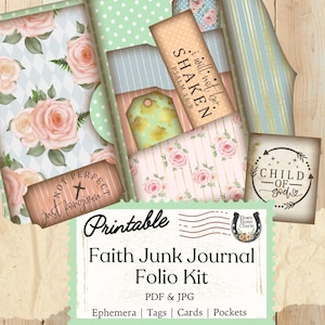 Faith Junk Journal Folio: Shabby Chic Paper Craft (PDF)