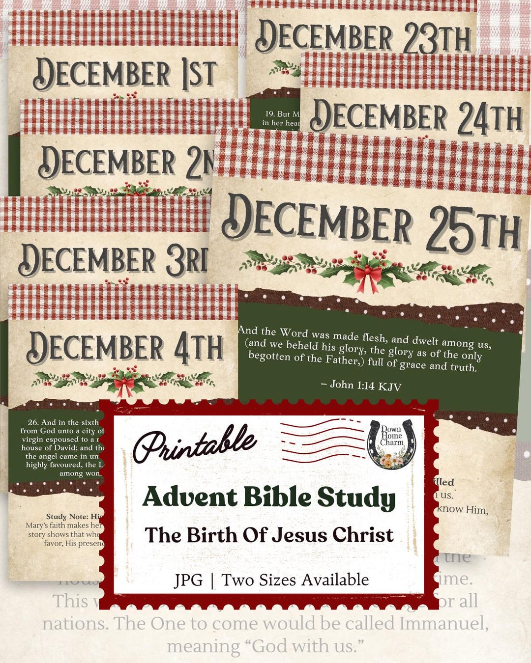 Advent Bible Study Verse Countdown: the Birth of Jesus Christ ...