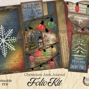Weihnachts Journal Digital Printable, Digi Junk Journal, Vintage Weihnachts Journal, Weihnachts Ephemera, Junk Journal Folio, Winter Journal