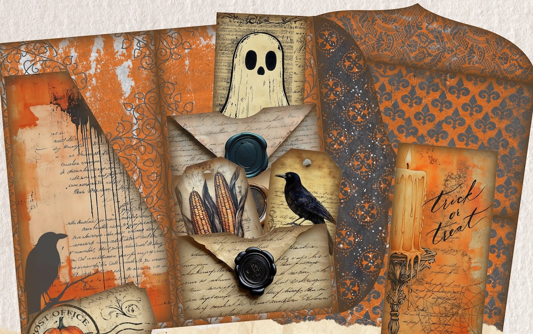 ヴィンテージハロウィンジャンクジャーナルキット：レトロな