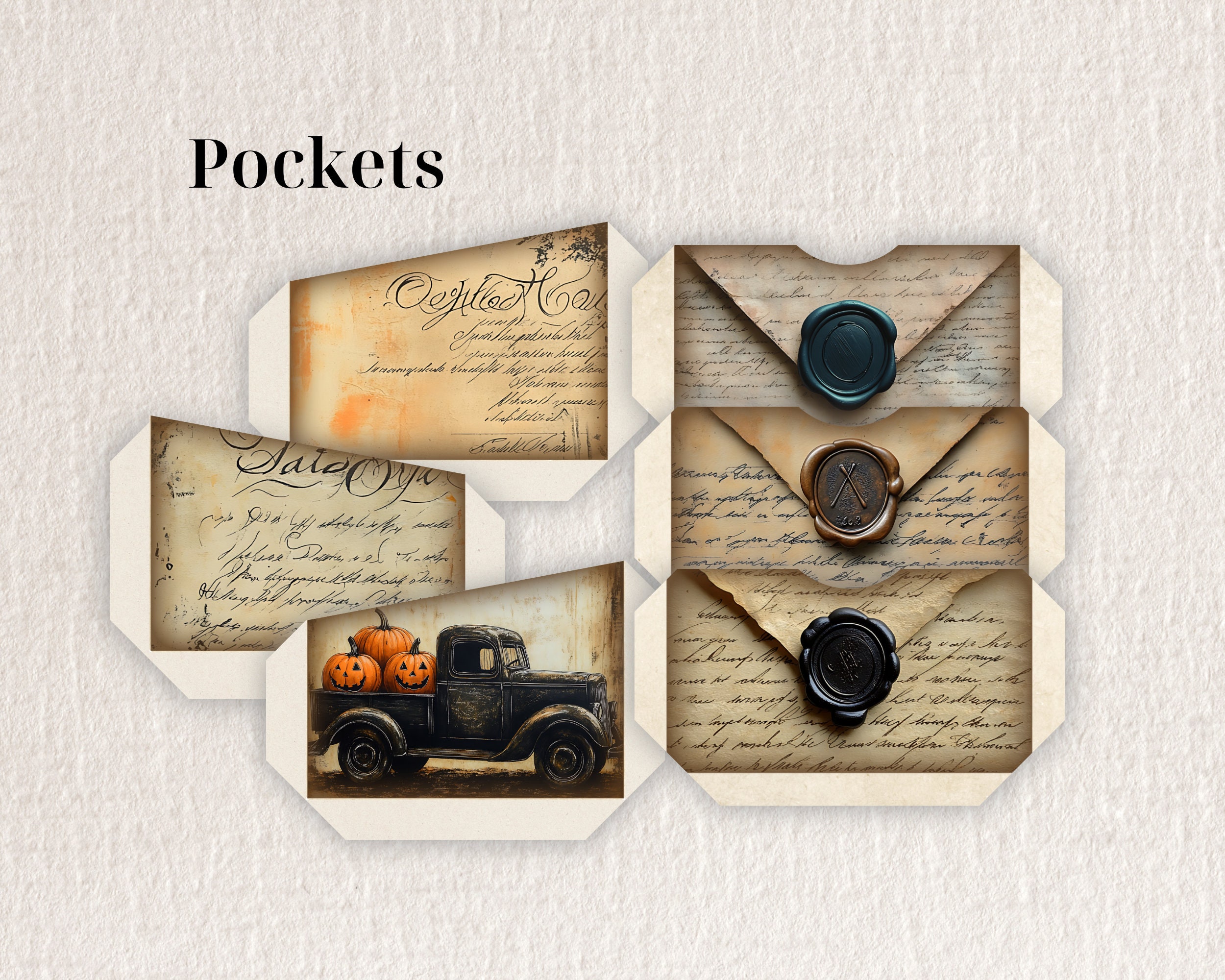 ヴィンテージハロウィンジャンクジャーナルキット：レトロな不気味な