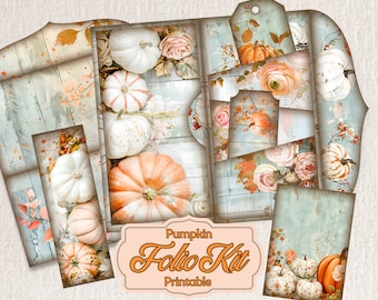 Pumpkin Junk Journal Folio: Vintage Autumn Printable (PDF)