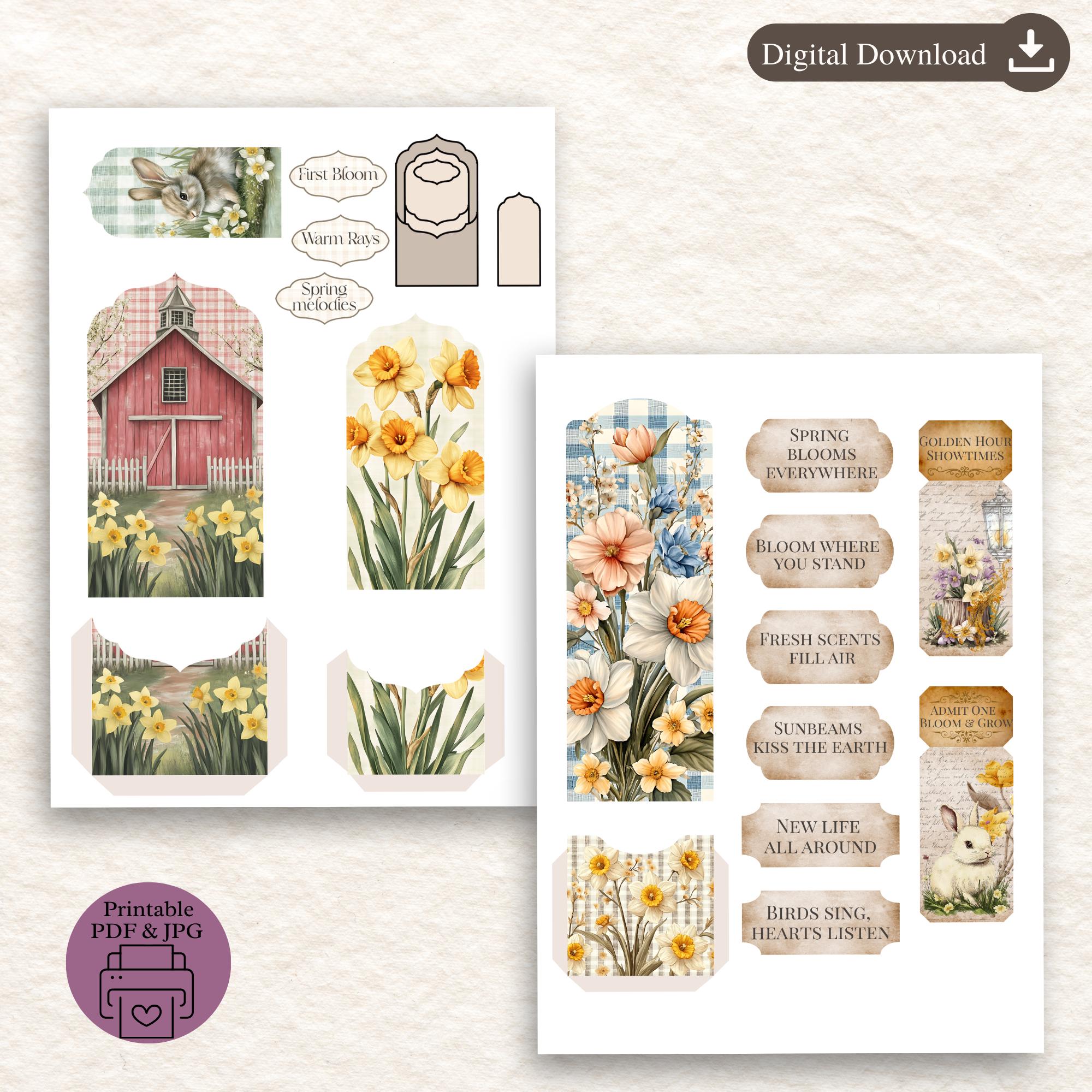 Spring Folio Kit: Easter Printable, Junk Journal (PDF & JPG) - Etsy