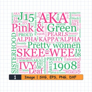 Alpha Kappa Alpha Svg, png, eps Bundle. AKA Letters svg, Alpha Kappa Alpha, Sorority svg, Alpha Kappa Alpha Soror. 1908. AKA Soror Cut File