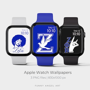 Zeta Phi Beta Apple Watch Wallpaper: ZPB Sorority (PNG Digital Download)