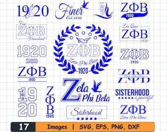 17 Zeta Phi Beta Svg, png, eps bundle. ZPB svg, Zeta Phi Beta, zeta png, zeta svg, sorority svg, zeta phi beta soror. 1920. soror cut file