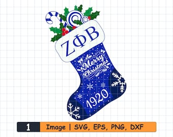 Zeta Phi Beta Christmas Stocking SVG Bundle (Digital Download)