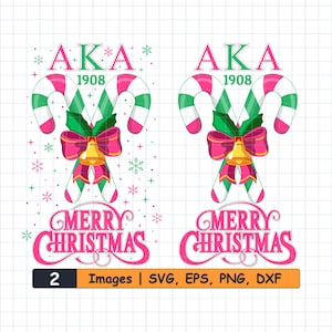 Alpha Kappa Alpha Christmas Svg, png, eps Bundle. AKA Letters svg, Alpha Kappa Alpha, Sorority svg, Alpha Kappa Alpha Soror. 1908. Cut File