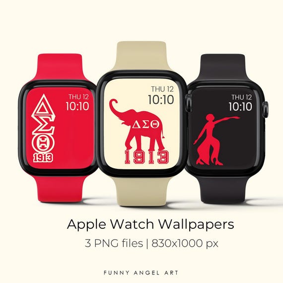 Delta Sigma Theta Apple Watch Wallpaper: DST 1913 (PNG Digital Download)