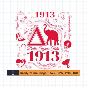 One composition delta sigma theta SVG, dxf, png. DST svg, delta sigma theta, delta png, delta svg, sigma svg, hbcu svg. Cut Files Cricut