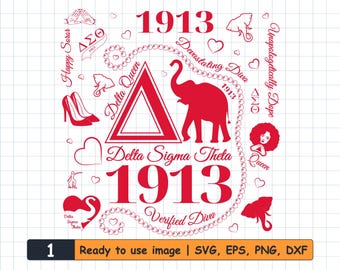 Delta Sigma Theta SVG: DST Composition Cut File (Digital Download)