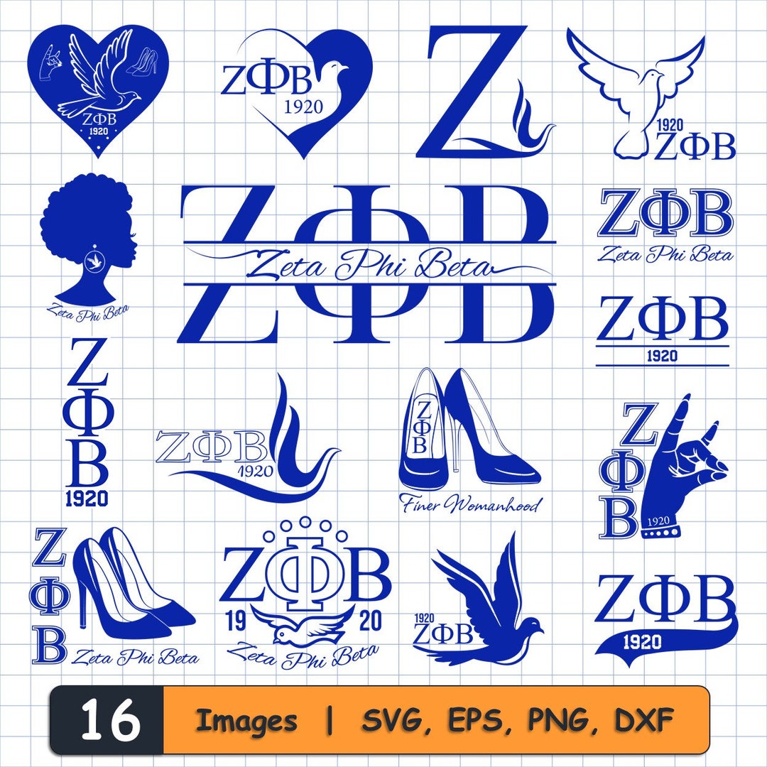 16 Zeta Phi Beta Svg, Dxf, Png, Eps Bundle. ZPB Svg, Zeta Phi Beta, ZPB