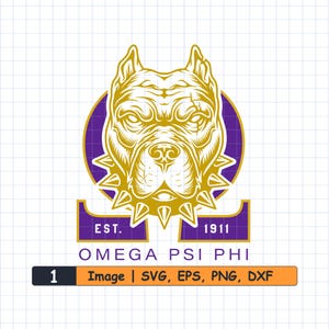 Omega Psi Phi SVG, dxf, png, eps design. QUE svg, Greek Letters, Fraternity svg, Greek Letters for Cricut, hbcu svg. QUE Dogs Cut Files