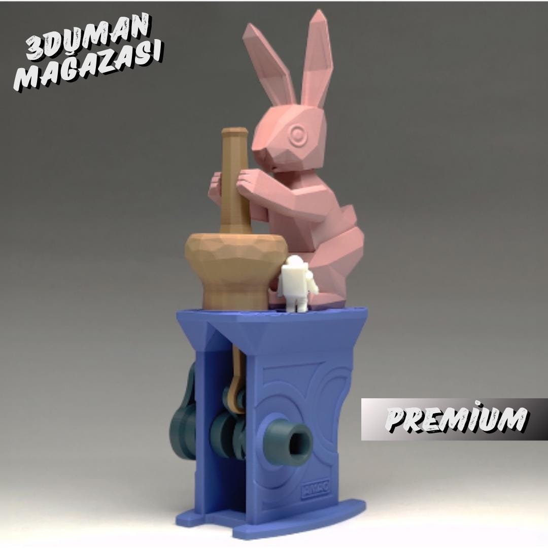 Griddying Rabbit 3duman Premium Animated Grinding Rabbit Figure - 15 CM - Etsy