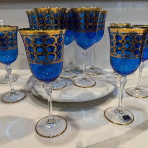 Le Stelle Crystal Wine Glasses - Etsy