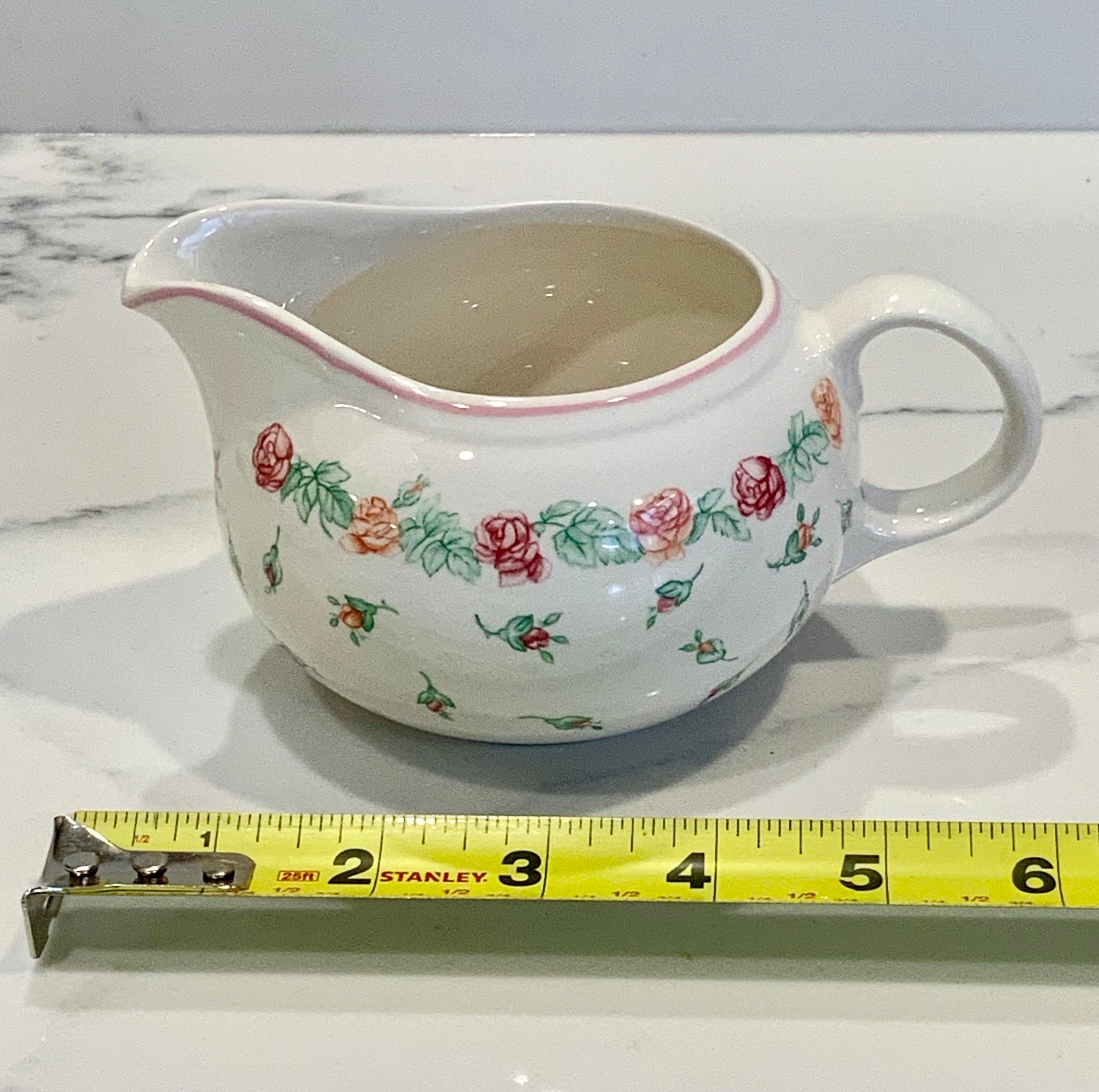 3 Piece Staffordshire Laura Ashley Tea Set, Teapot, Sugar Bowl, Creamer