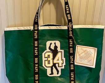 LL Bean Red Sox Commemorative Tote Bag, Made from Tarp, Big Papi/David Ortiz 2016 Retirement, Rare, Collectible, Limited Ed.
