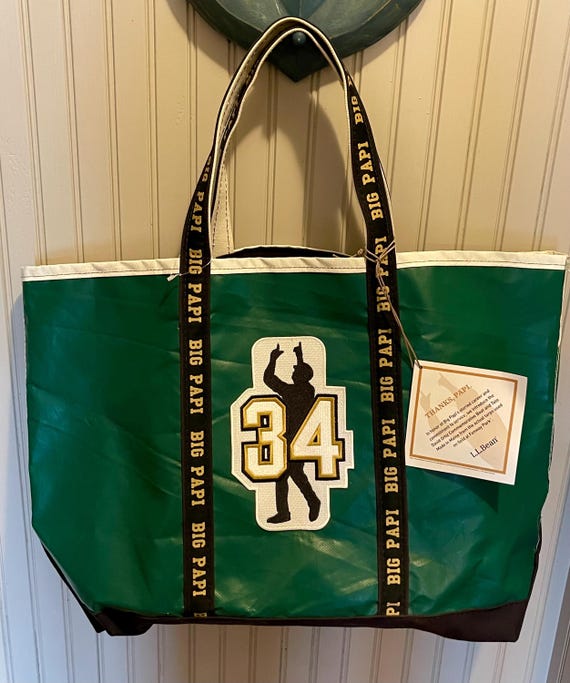 LL Bean Red Sox Commemorative Tote Bag, Made From Tarp, Big Papi