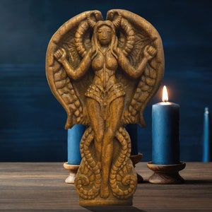 Lilith Statue Inanna Ishtar Wiccan Goddess of Feminine Wisdom Pagan Wicca Altar Witches Pagan Paganism Lilith Figurine Mythic Goddess Statue