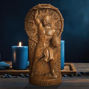 Elegua Statue Estatua de Elegua Bendesida Santeria Ifa Yoruba Elegua Orisha Totem Orisha Altar Muñeca Altar Decoration Estatua Eleggua Eshu
