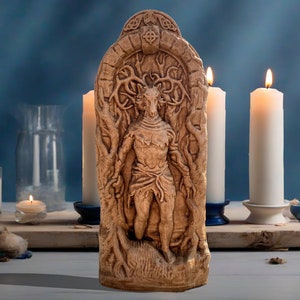 Cernunnos Cernunno Cernun Wood Horned God Celtic God Altar Statue Pagan God Wiccan Druid Gaelic Witchcraft Celtic Mythology Statue Paganism