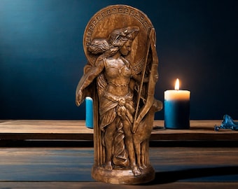 Artemisstaty Grekisk mytologistatyett Häxa Wicca Hednisk Häxkonstfigur Altarpjäs Artemis Grekisk Gudinna Grekisk Pantheon Hednisk Staty
