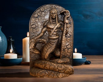 Papa Damballa Wedo Loa Great Earth Serpent Haitian Vodou Voodoo Orleans Hoodoo Religious Statue for Altar Decoration Carving Voodoo Statue