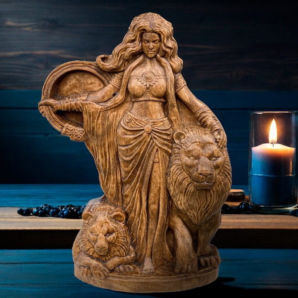 Statue en bois de Circé, collection mythologie grecque, statue féministe, statue de sorcière, déesse grecque, figure grecque, dieux grecs, statue païenne, art magique
