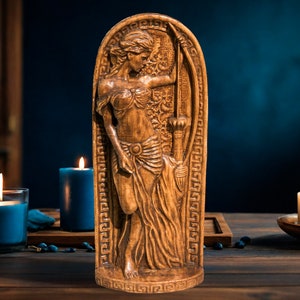 Artemis Statue Diana Goddess Greek Statue Roman Sculpture Greek Mythology Statuette Witch Wicca Pagan Witchcraft Figurine Altar Piece Statue