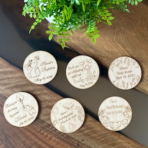 Bomboniere personalizzate per gli ospiti / Regali di ringraziamento tagliati al laser / Magneti in legno personalizzati / Bomboniere sfuse per ogni occasione / Regali omaggio