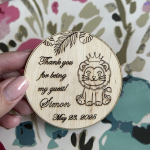 Set of 20 lion king favors for guests | Personalized wooden magnets | Laser cut thank you gifts | Custom favors for every occasion