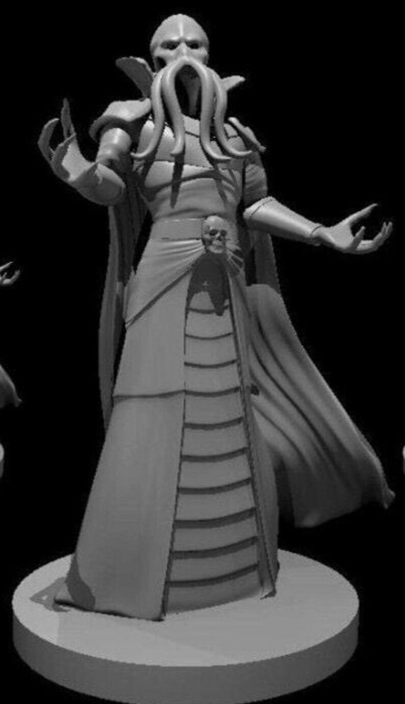 Dungeons and Dragons Monster Set. Enemy Miniatures in 32mm Dnd Illithid