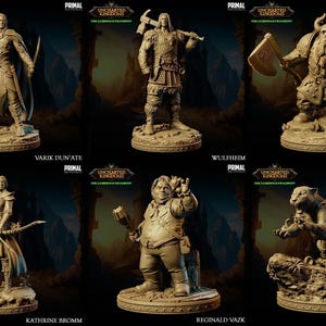 D&D Drizzt and The Companions of the Hall Crystal Shard 32mm Scale Mini&#39;s