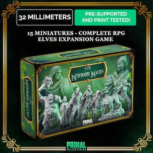 D&D Heroquest Elfos Mago do Espelho Pacote Mini's 32mm 9 x Conjunto de Personagens