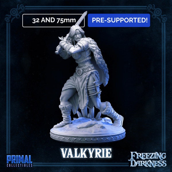 Primal Collectibles DnD RPG Barbarian Valkyrie Miniatures 32mm Heroquest