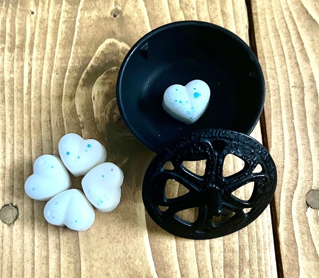 Wood Burner Cast Iron Stove Top Wax Warmer With a Choice of Scented Wax